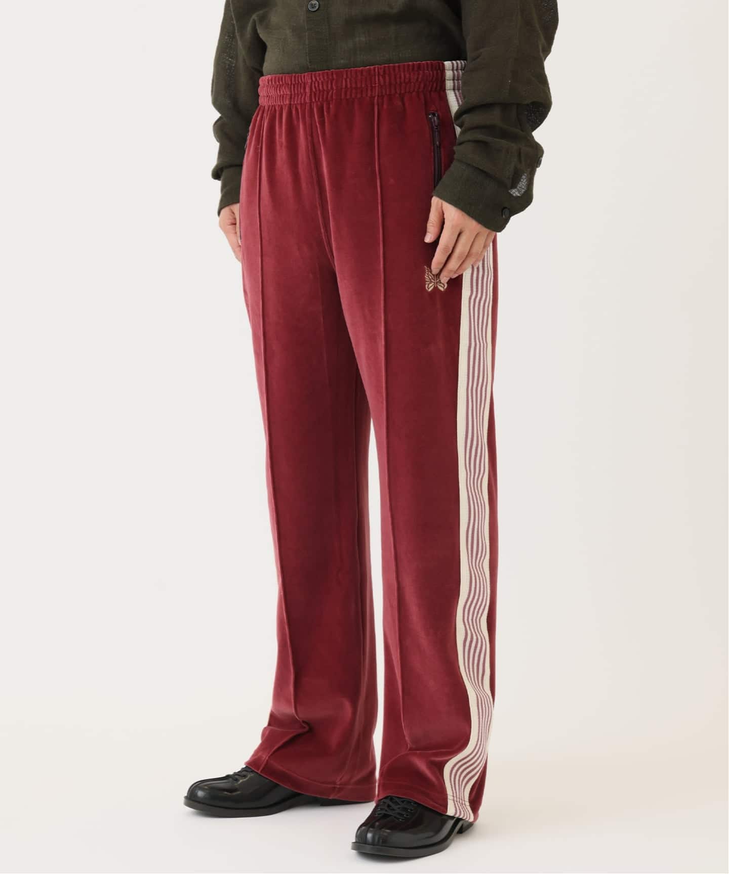 NEEDLES / ニードルズ 別注 C/PE ベロア トラック パンツ（スラックス