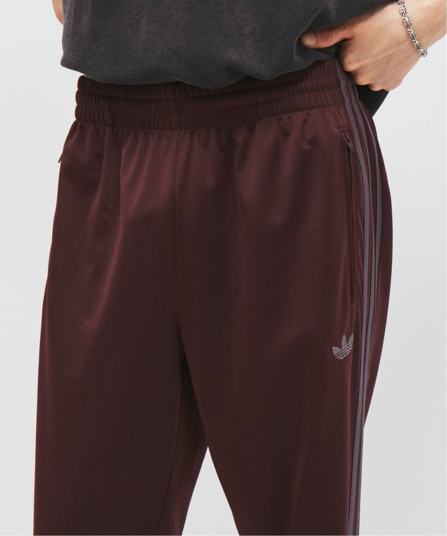 ジャーナルスタンダードadidas バーガンディ トラックパンツ adidas originals / アディダス for JS ファイヤーバード トラック