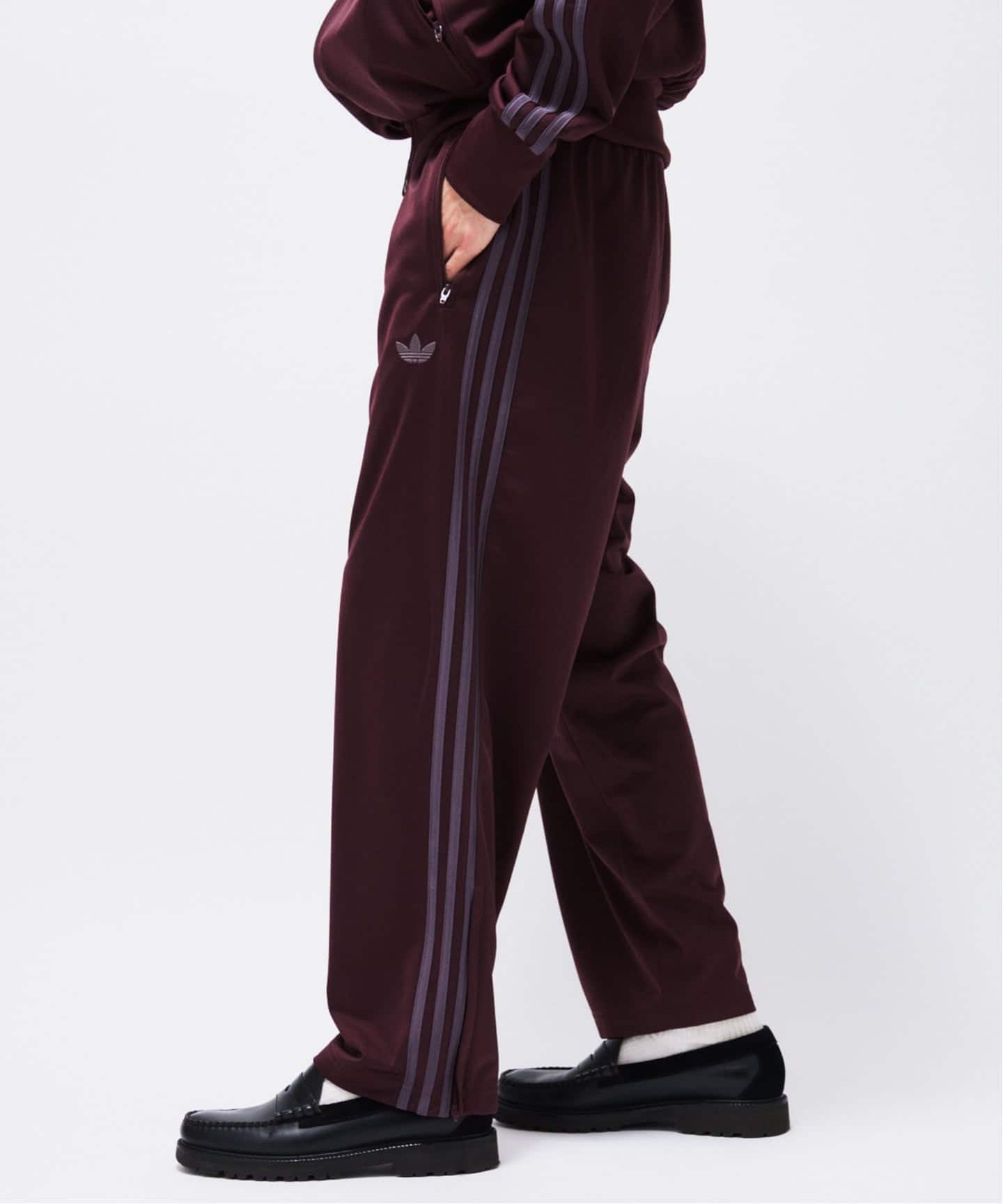 ジャーナルスタンダードadidas バーガンディ トラックパンツ adidas originals / アディダス for JS ファイヤーバード トラック