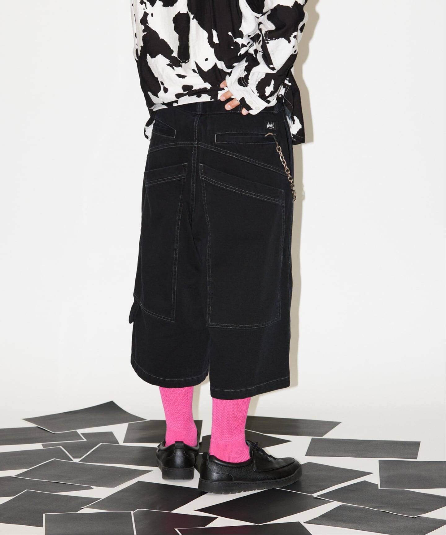 NULL TOKYO バギースリークォーターレアパードパンツ NULL TOKYO / ヌル トウキョウ 別注 バギー スリークォーターショーツ
