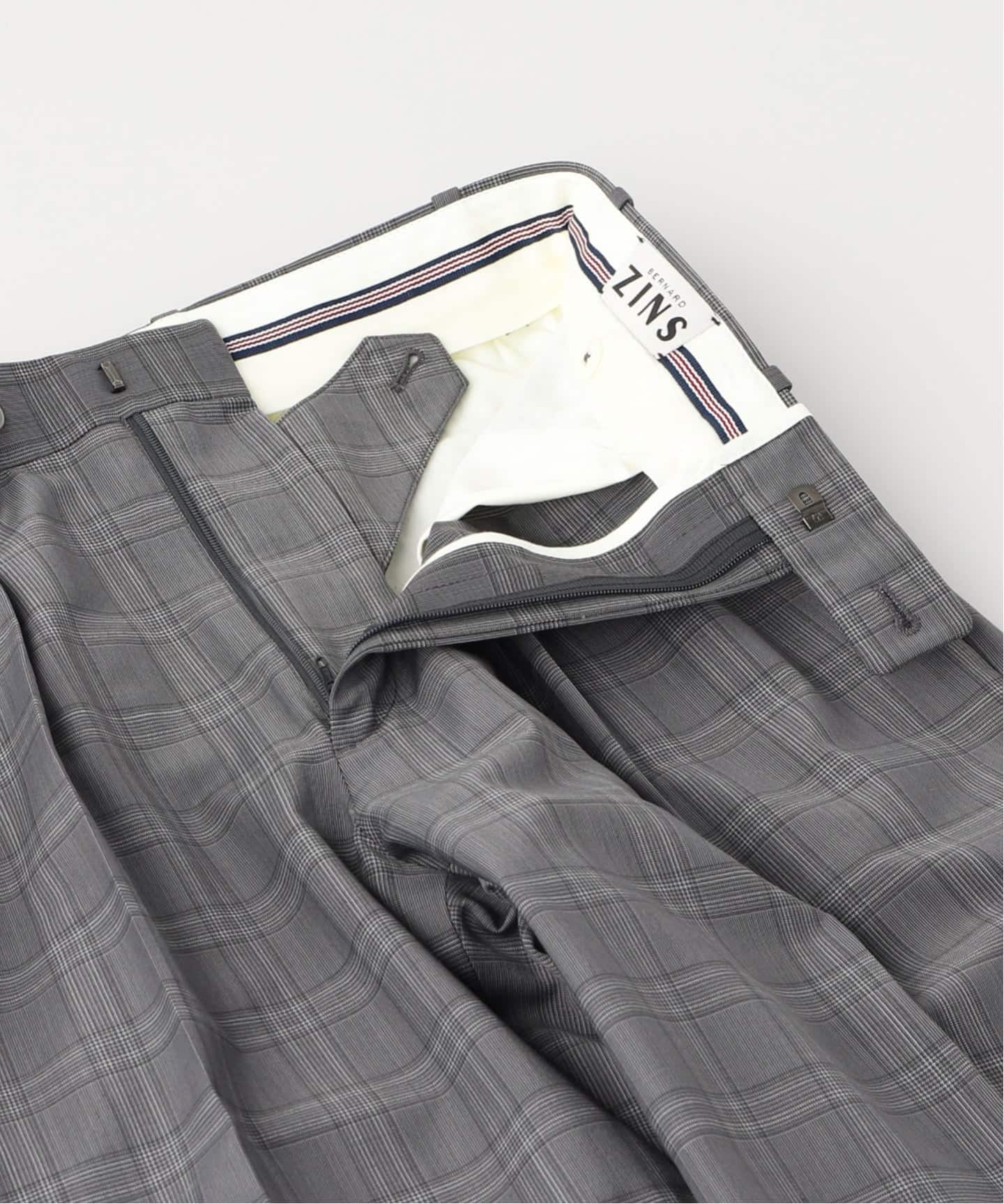 BERNARD ZINS / ベルナール ザンス BAC - T/W GLENCHECK（スラックス