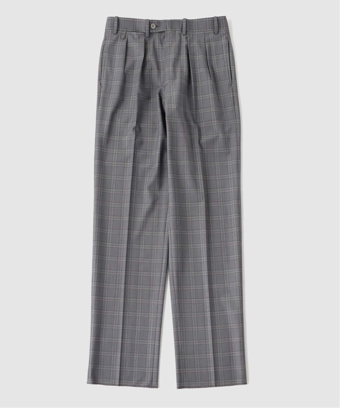 BERNARD ZINS / ベルナール ザンス BAC - T/W GLENCHECK（スラックス