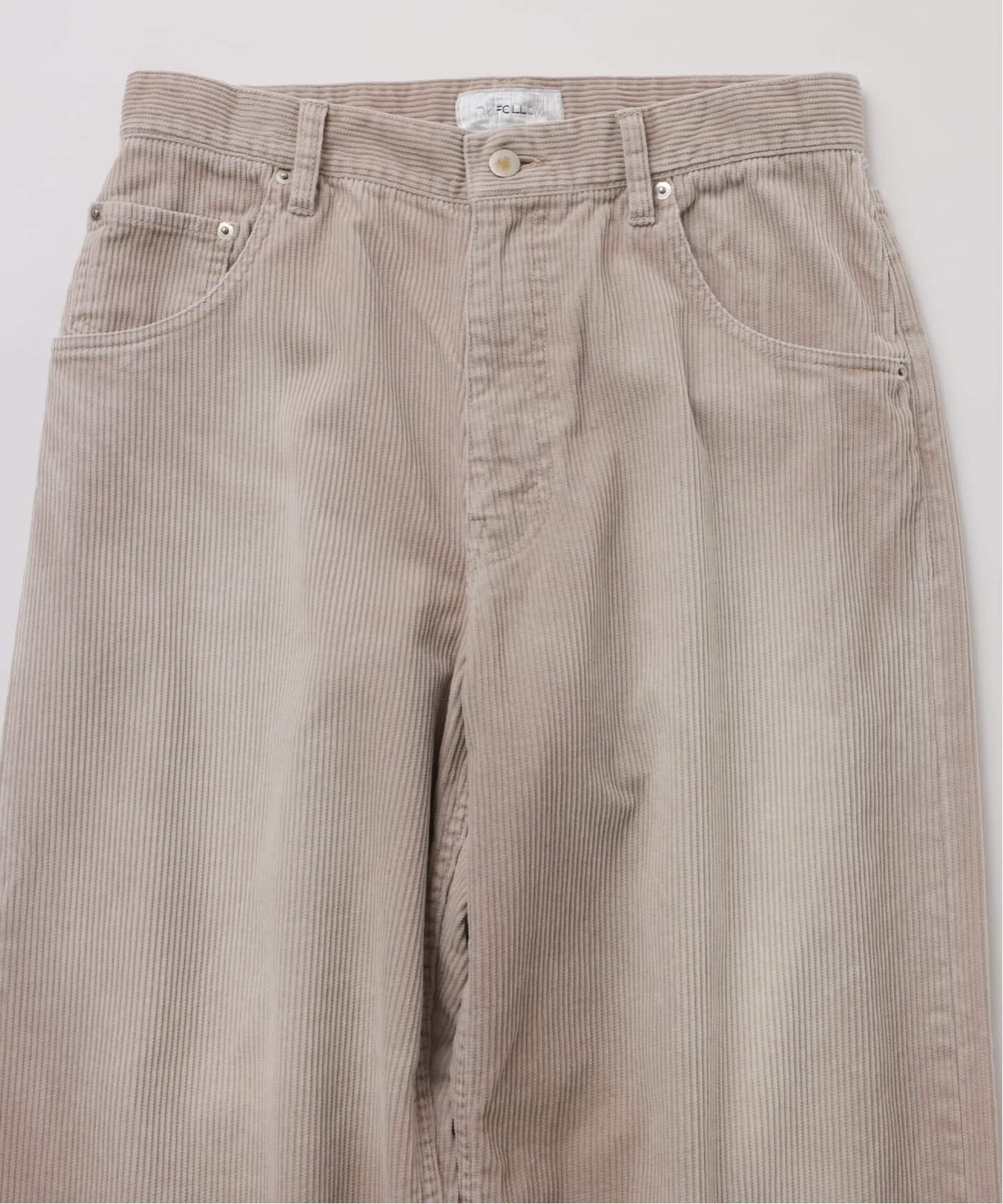 予約》【FOLL / フォル】faded corduroy wardrobe jeans（デニムパンツ
