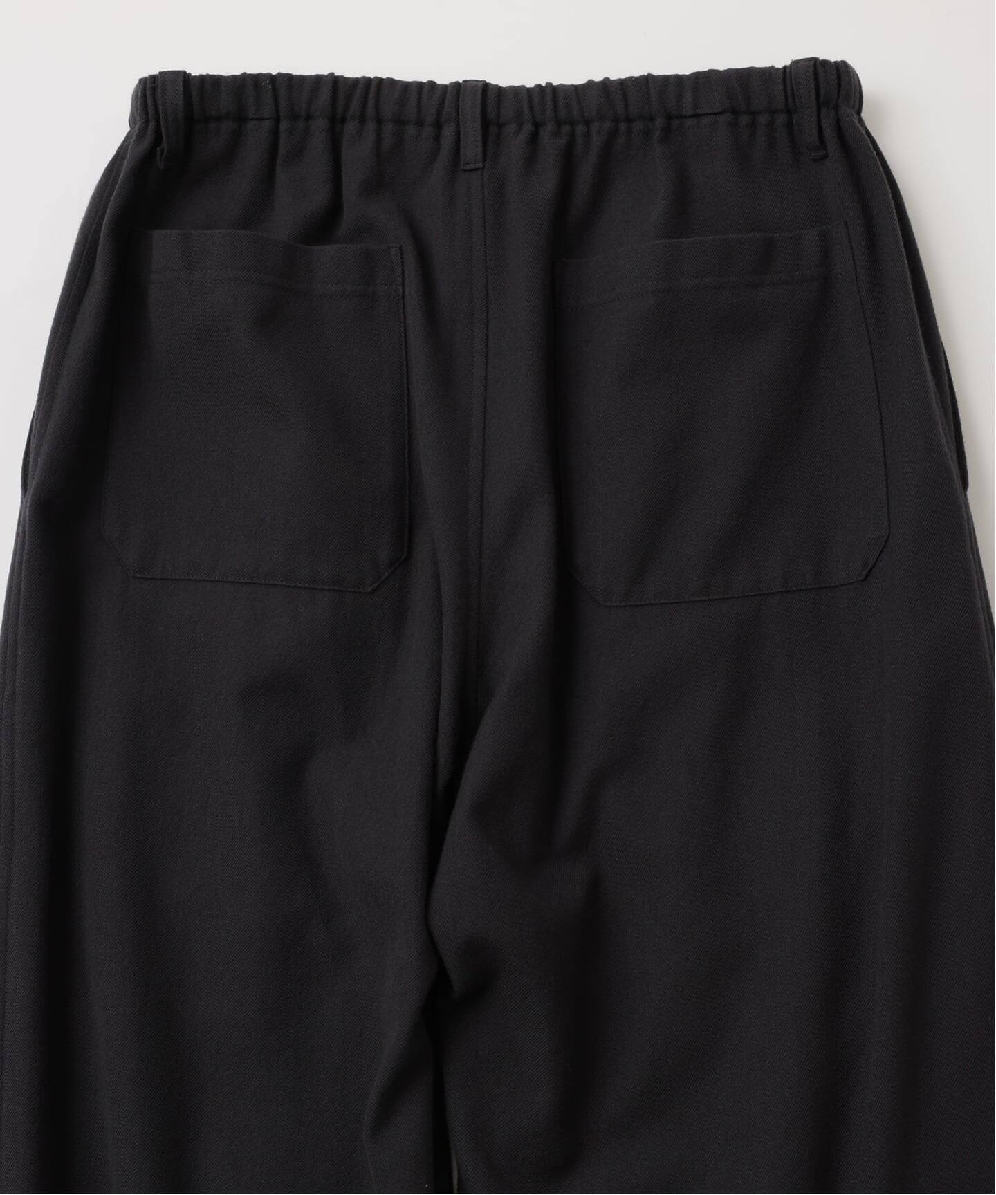 予約》【FOLL / フォル】washed wool cotton knee tuck pants