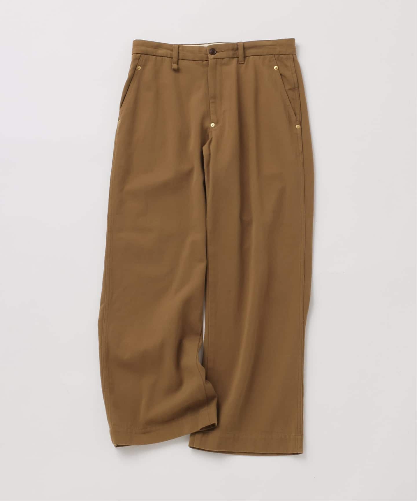 予約》【FOLL / フォル】loose woven straight fit chino（チノパンツ