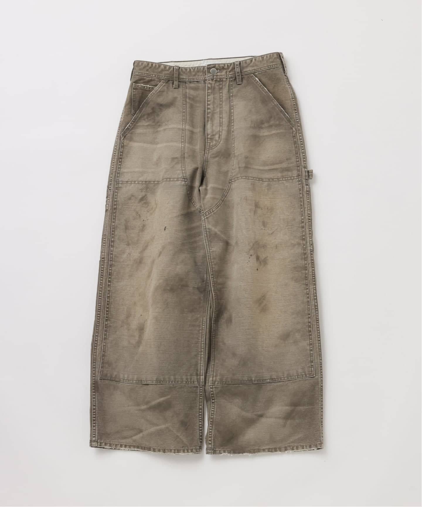 予約》【FOLL / フォル】faded duck double knee work pants（カーゴ