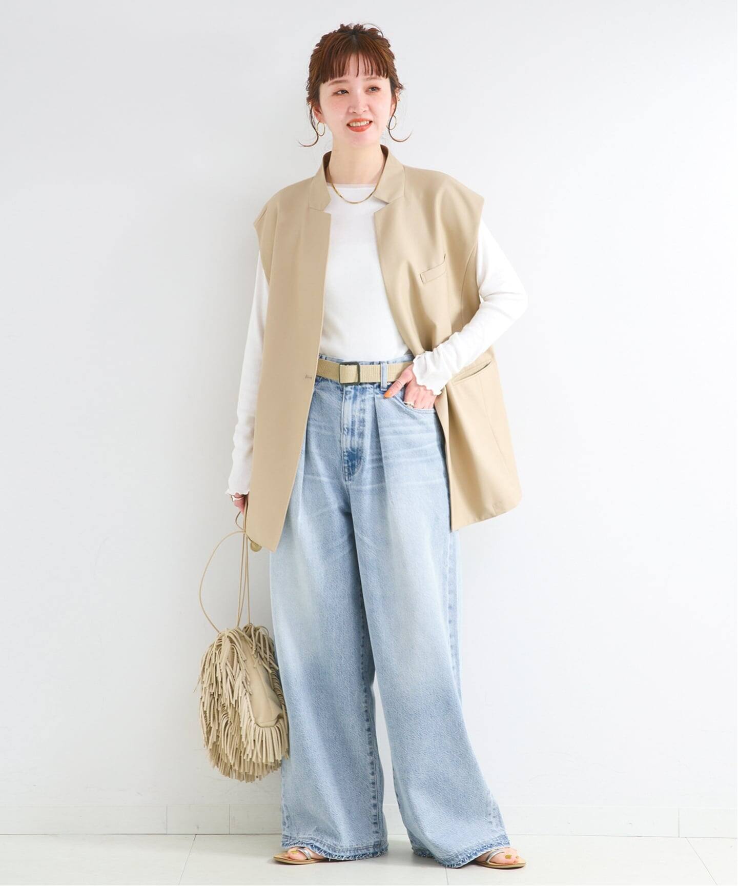 ウォッシャブル / DU JOUR / デュ ジュール PEG TUCK JEAN（デニム
