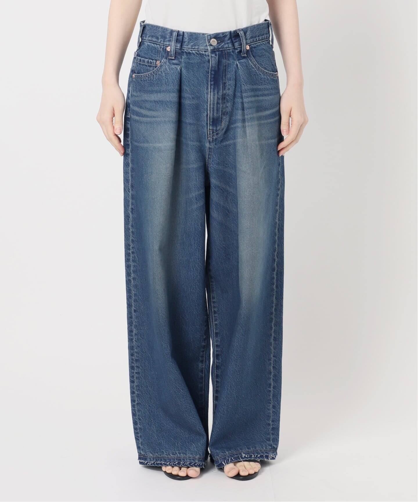 ウォッシャブル / DU JOUR / デュ ジュール PEG TUCK JEAN（デニム