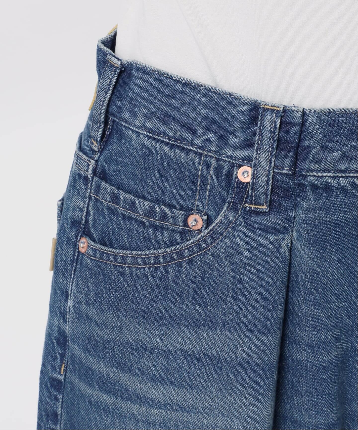 ウォッシャブル / DU JOUR / デュ ジュール PEG TUCK JEAN（デニム