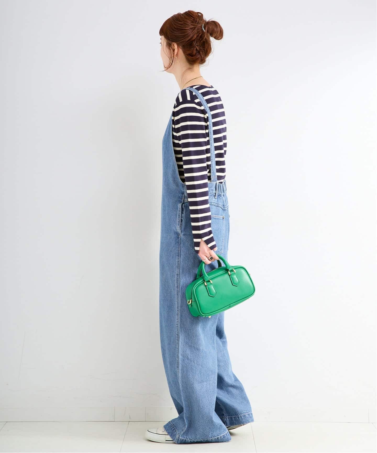 デュ ジュール Vネック　デニム　サロペット　ベーセーストック 追加3予約》【WEB限定】DU JOUR/デュ ジュール V NECK JEAN SALOPETTE