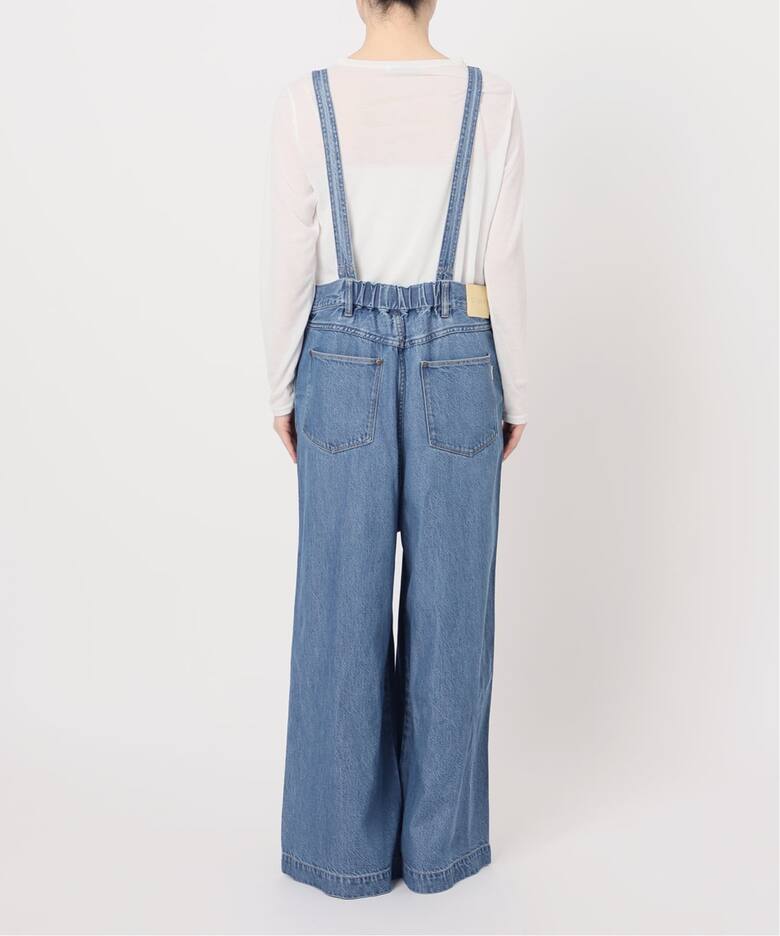 追加3》【WEB限定】DU JOUR/デュ ジュール V NECK JEAN SALOPETTE 
