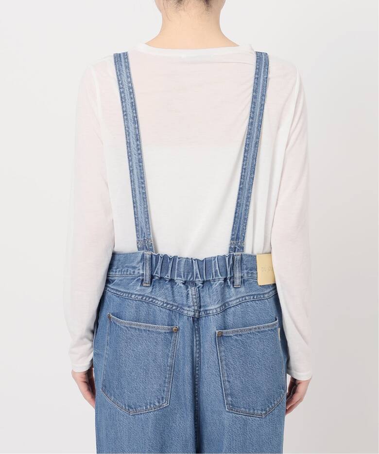 追加3》【WEB限定】DU JOUR/デュ ジュール V NECK JEAN SALOPETTE 