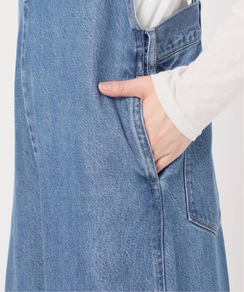 追加3》【WEB限定】DU JOUR/デュ ジュール V NECK JEAN SALOPETTE 
