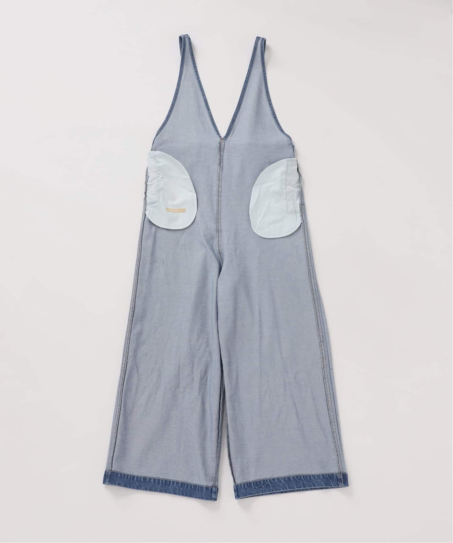 追加3予約》【WEB限定】DU JOUR/デュ ジュール V NECK JEAN SALOPETTE