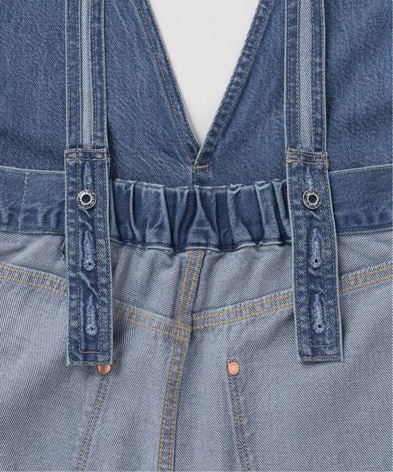 追加3》【WEB限定】DU JOUR/デュ ジュール V NECK JEAN SALOPETTE 
