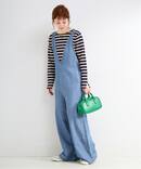 《追加3予約》【WEB限定】DU JOUR/デュ ジュール V NECK JEAN SALOPETTE