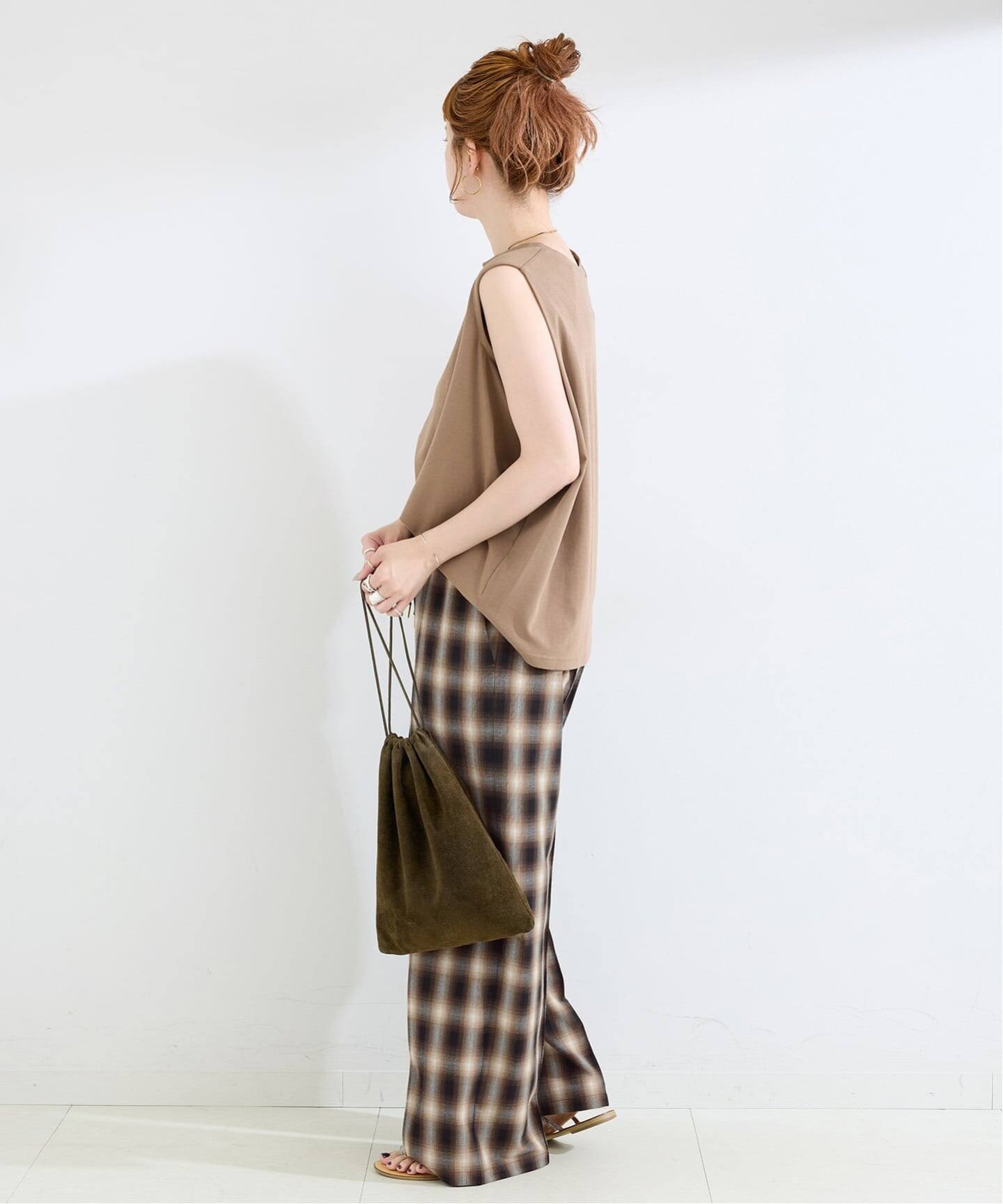 予約》手洗い可 / TR CHECK パンツ（スラックス）｜B.C STOCK（ベー