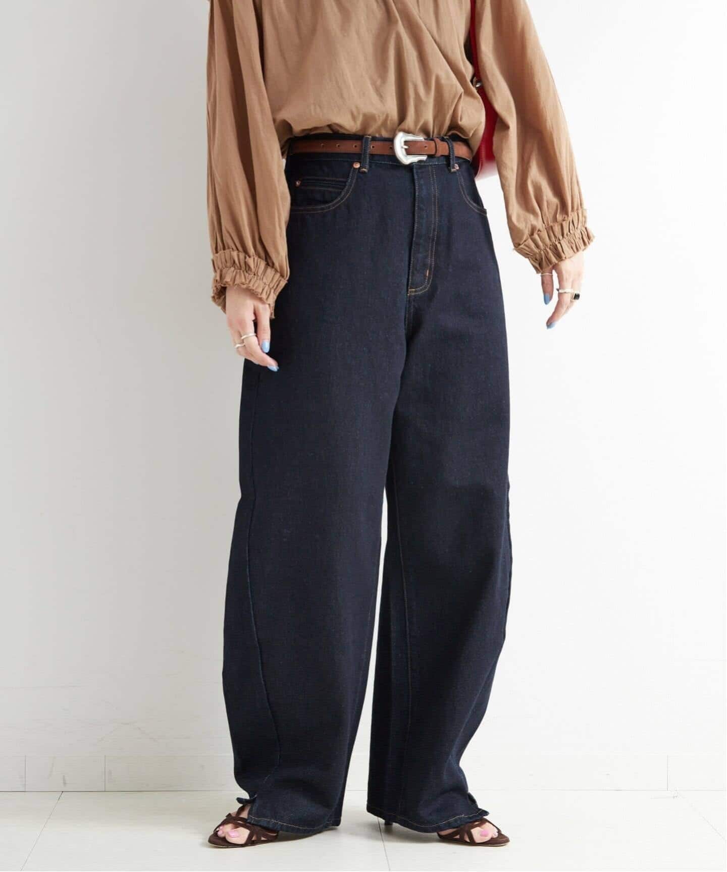 追加8》ウォッシャブル / DU JOUR / デュ ジュール BARREL BAGGY JEAN