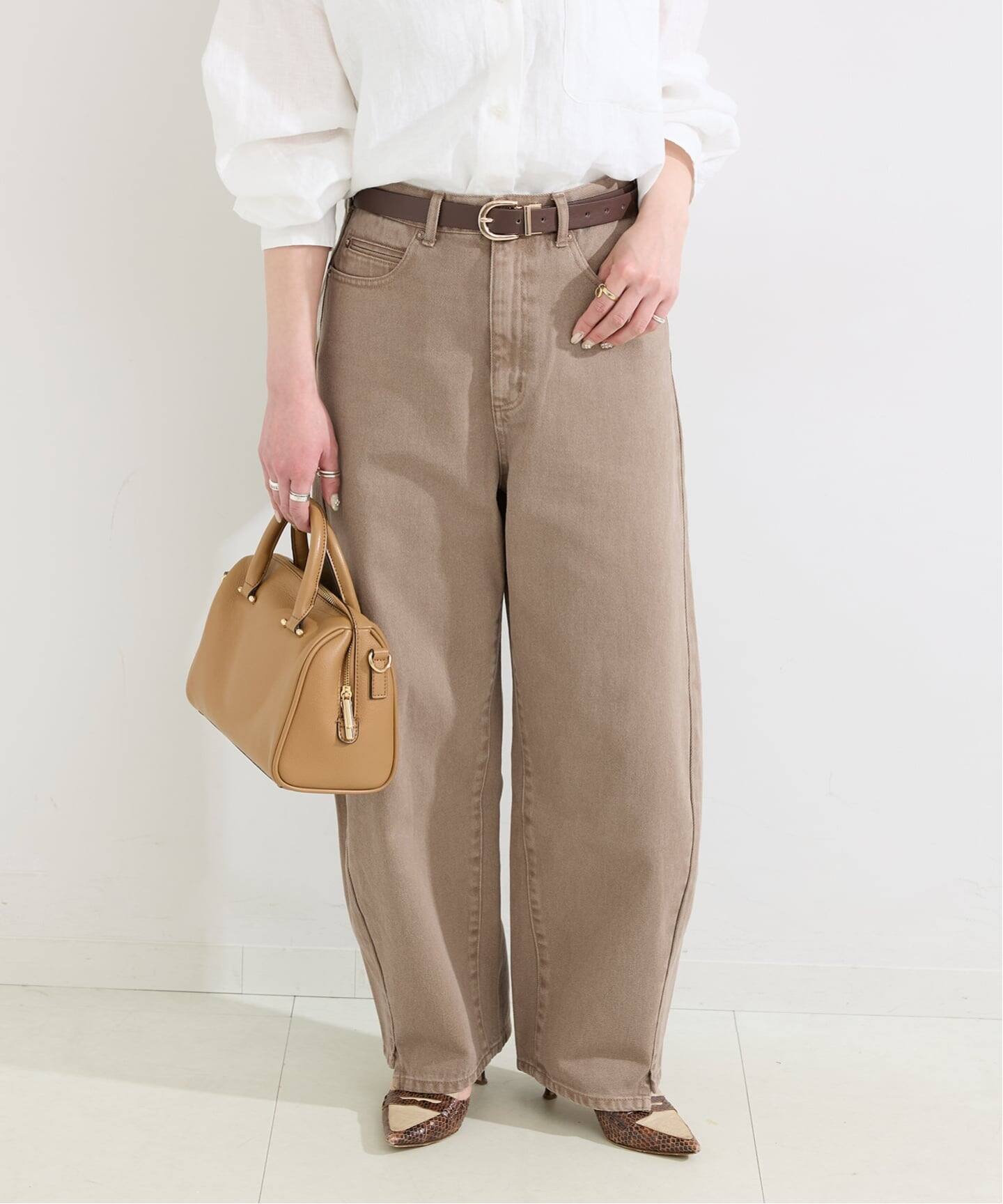 追加9》ウォッシャブル / DU JOUR / デュ ジュール BARREL BAGGY JEAN