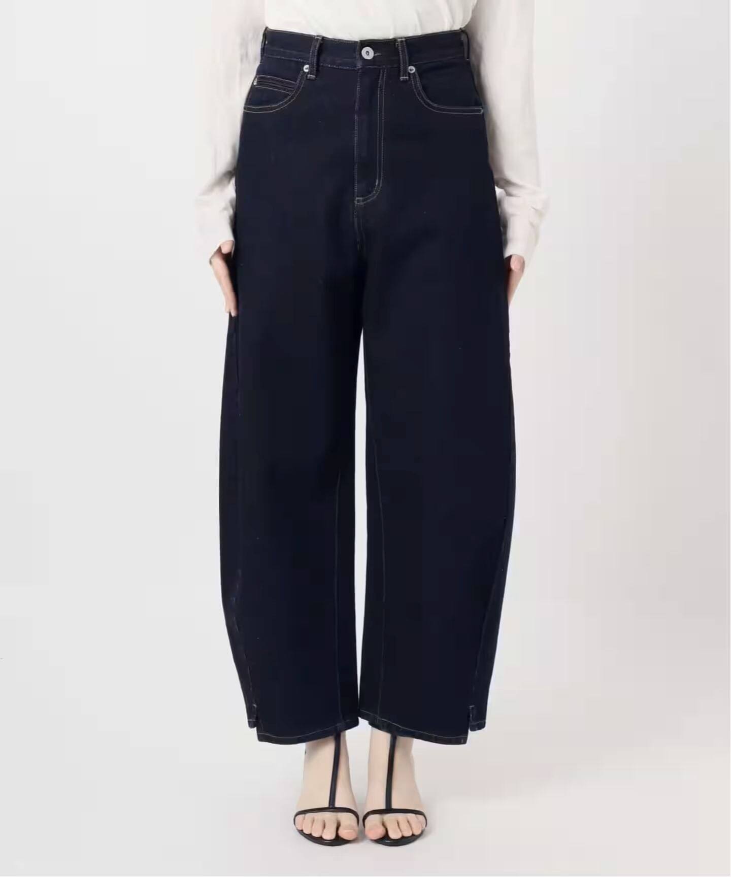 追加11》ウォッシャブル / DU JOUR / デュ ジュール BARREL BAGGY JEAN