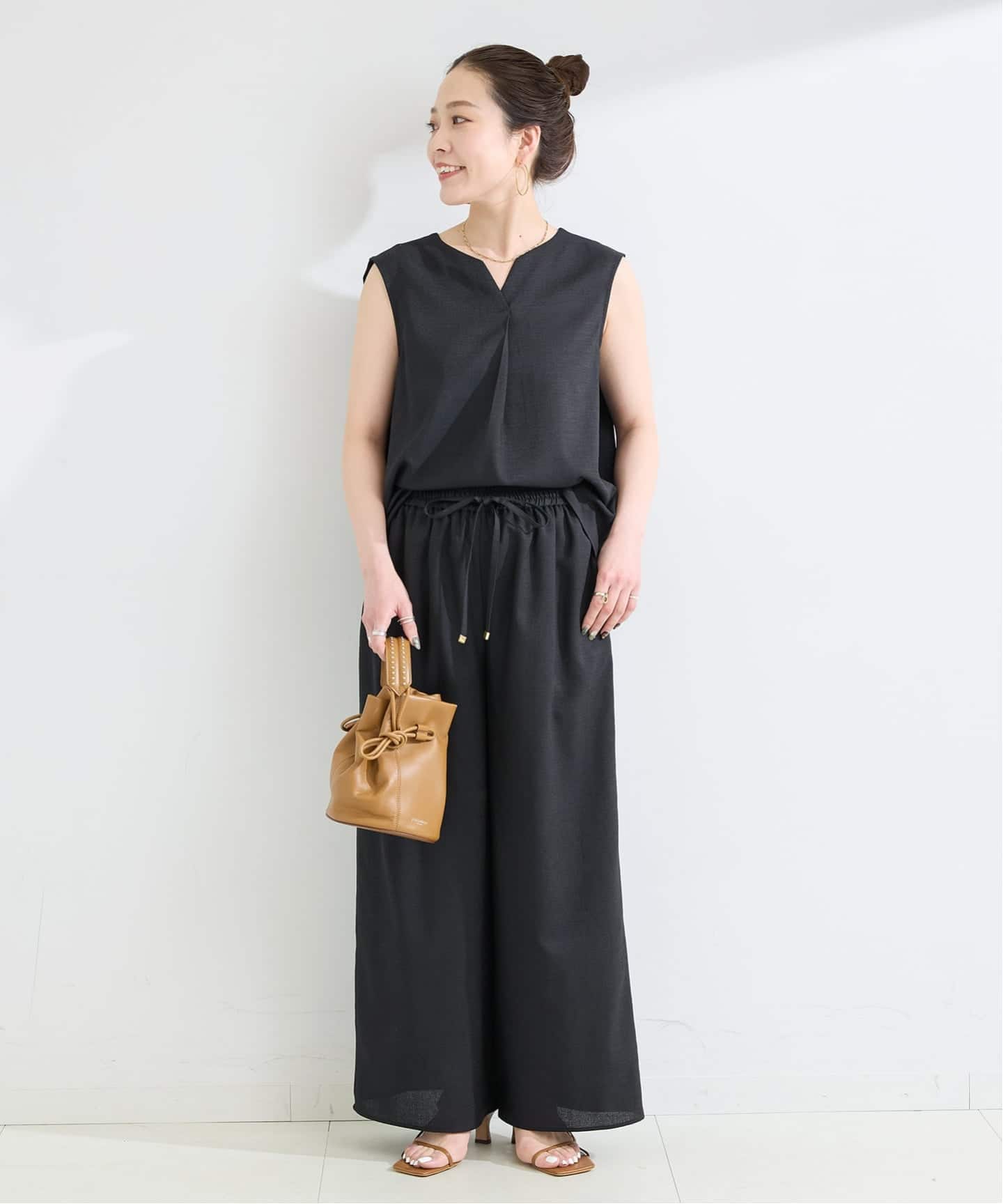 追加2》《S/Mサイズ展開》《2点セット》リネンライクセットアップ