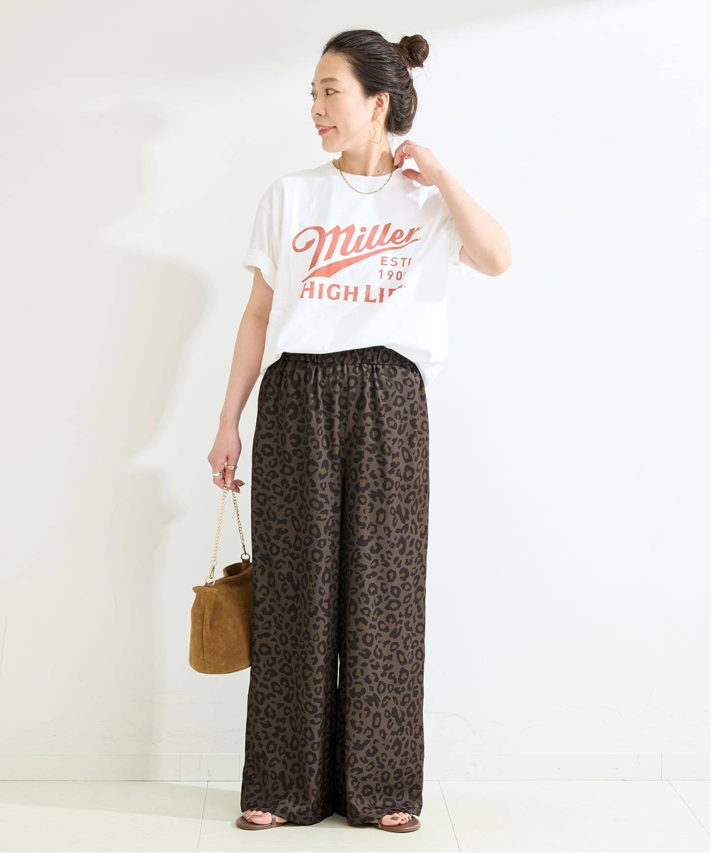 ウォッシャブル / レオパード柄パンツ（その他パンツ）｜B.C STOCK