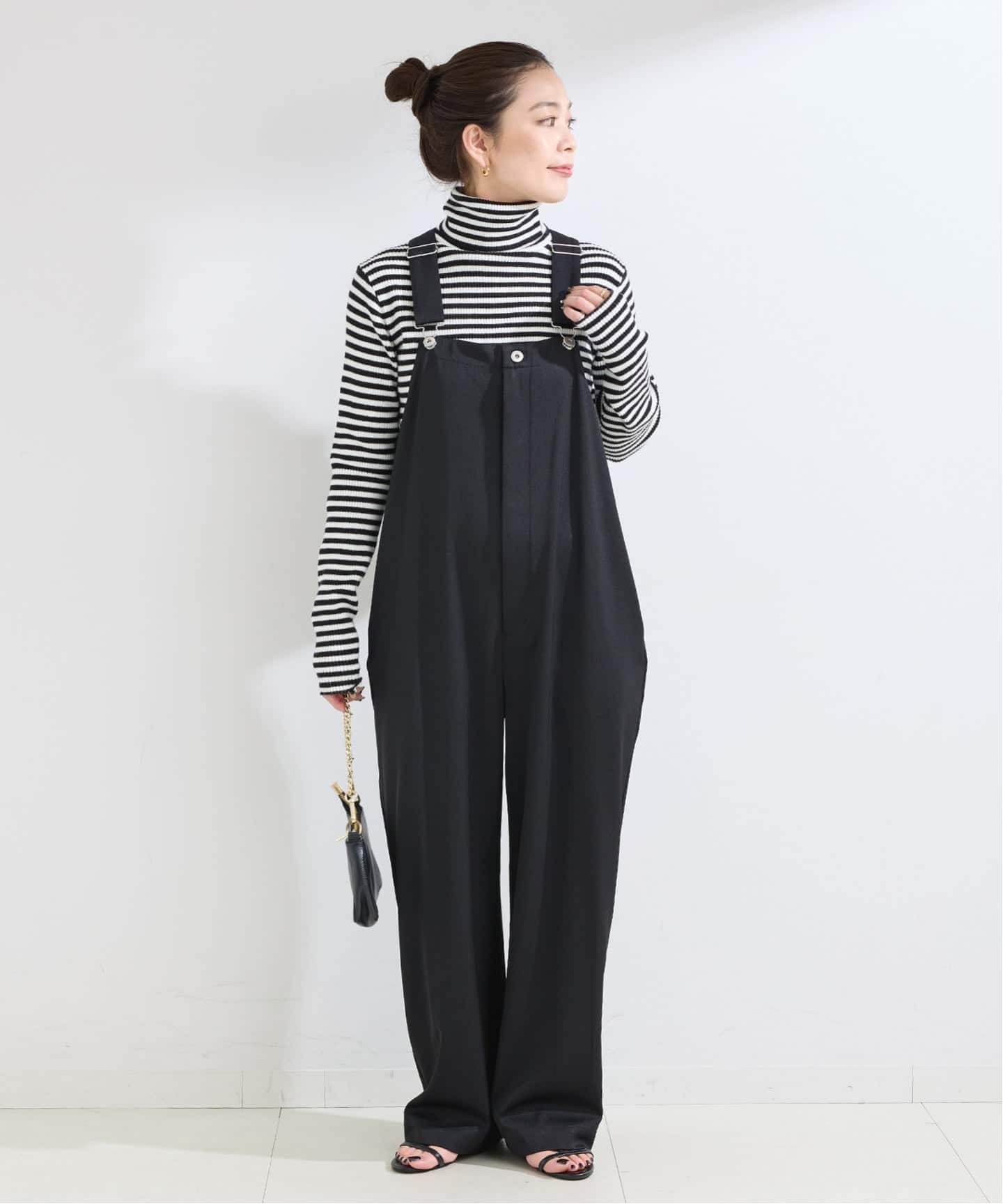 予約》手洗い可 / サテンサロペット（サロペット／オーバーオール