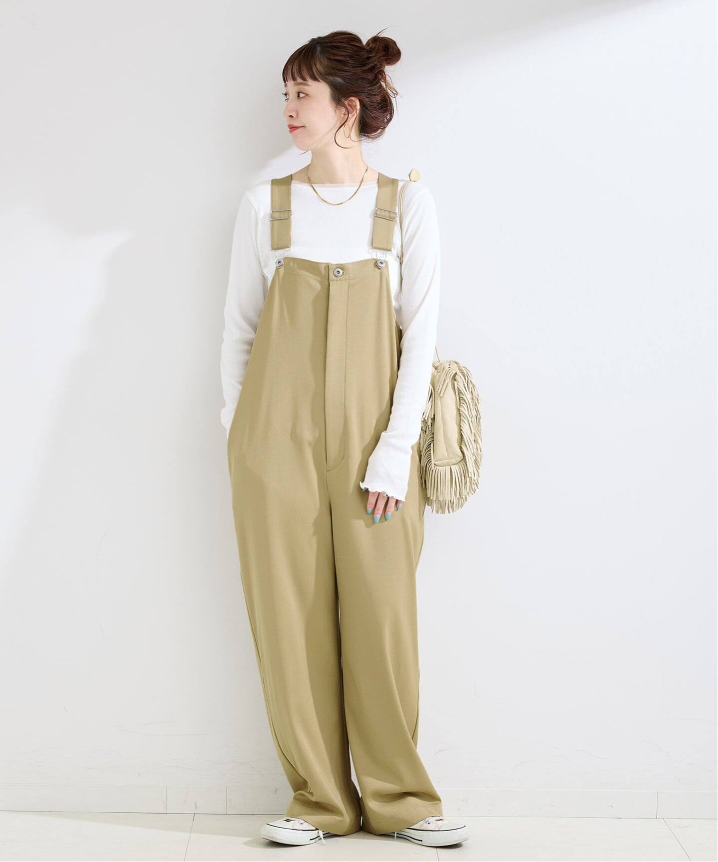 手洗い可 / サテンサロペット（サロペット／オーバーオール）｜B.C