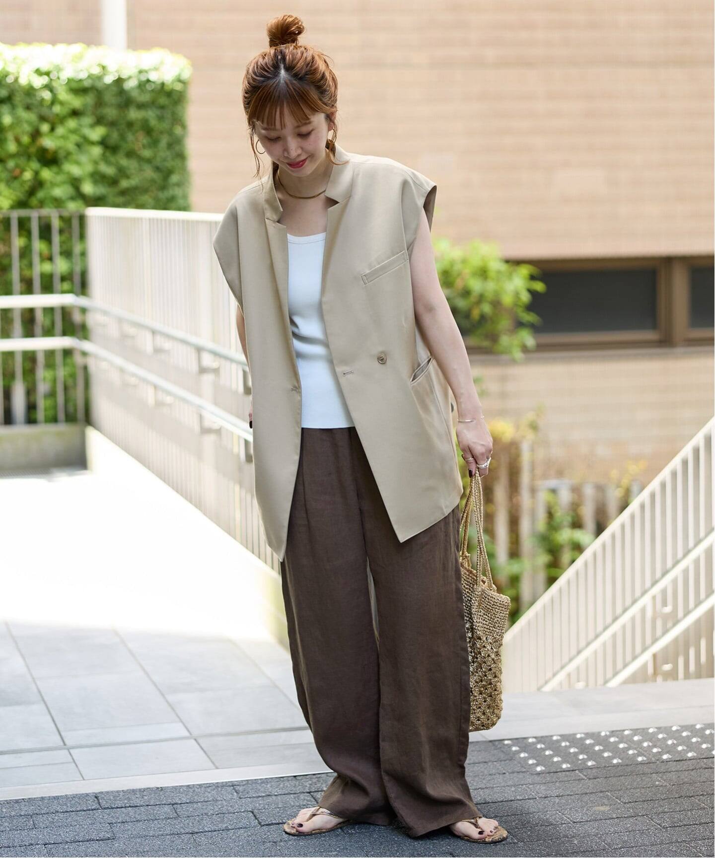 S/Mサイズ展開》手洗い可 / フレンチリネンストレートパンツ（その他
