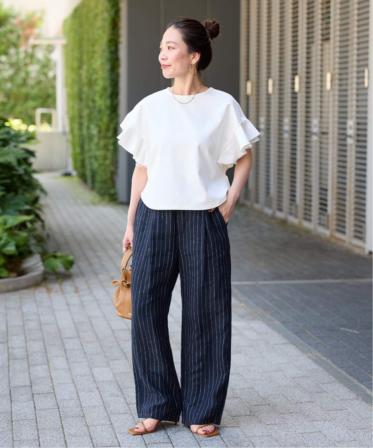 S/Mサイズ展開》手洗い可 / フレンチリネンストレートパンツ（その他