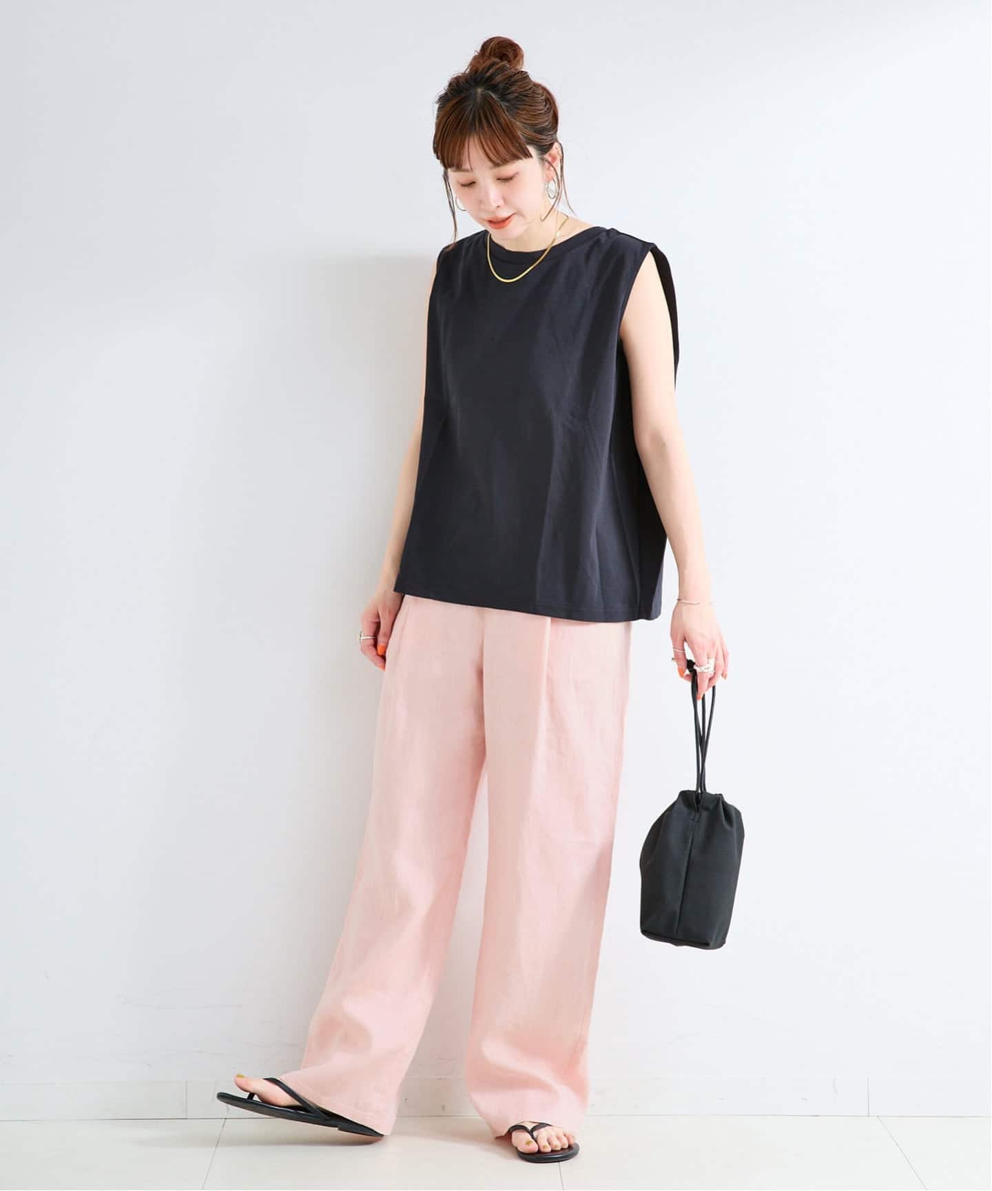 S/Mサイズ展開》手洗い可 / フレンチリネンストレートパンツ（その他