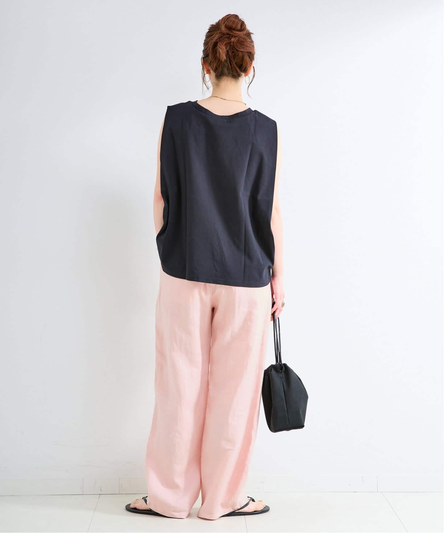 追加》《S/Mサイズ展開》手洗い可 / フレンチリネンストレートパンツ