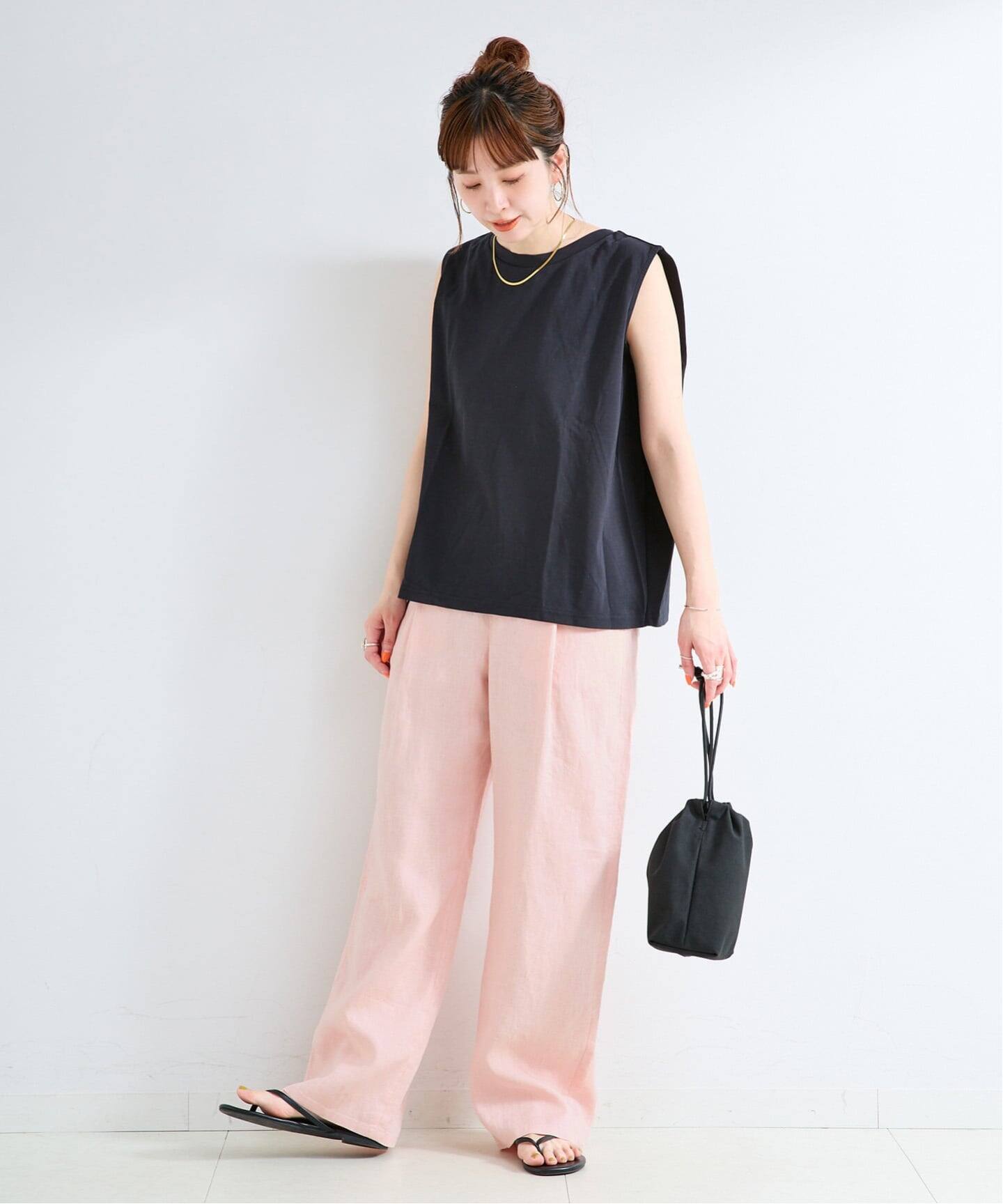追加》《S/Mサイズ展開》手洗い可 / フレンチリネンストレートパンツ