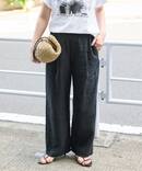 《追加2》《S/Mサイズ展開》手洗い可 / フレンチリネンストレートパンツ