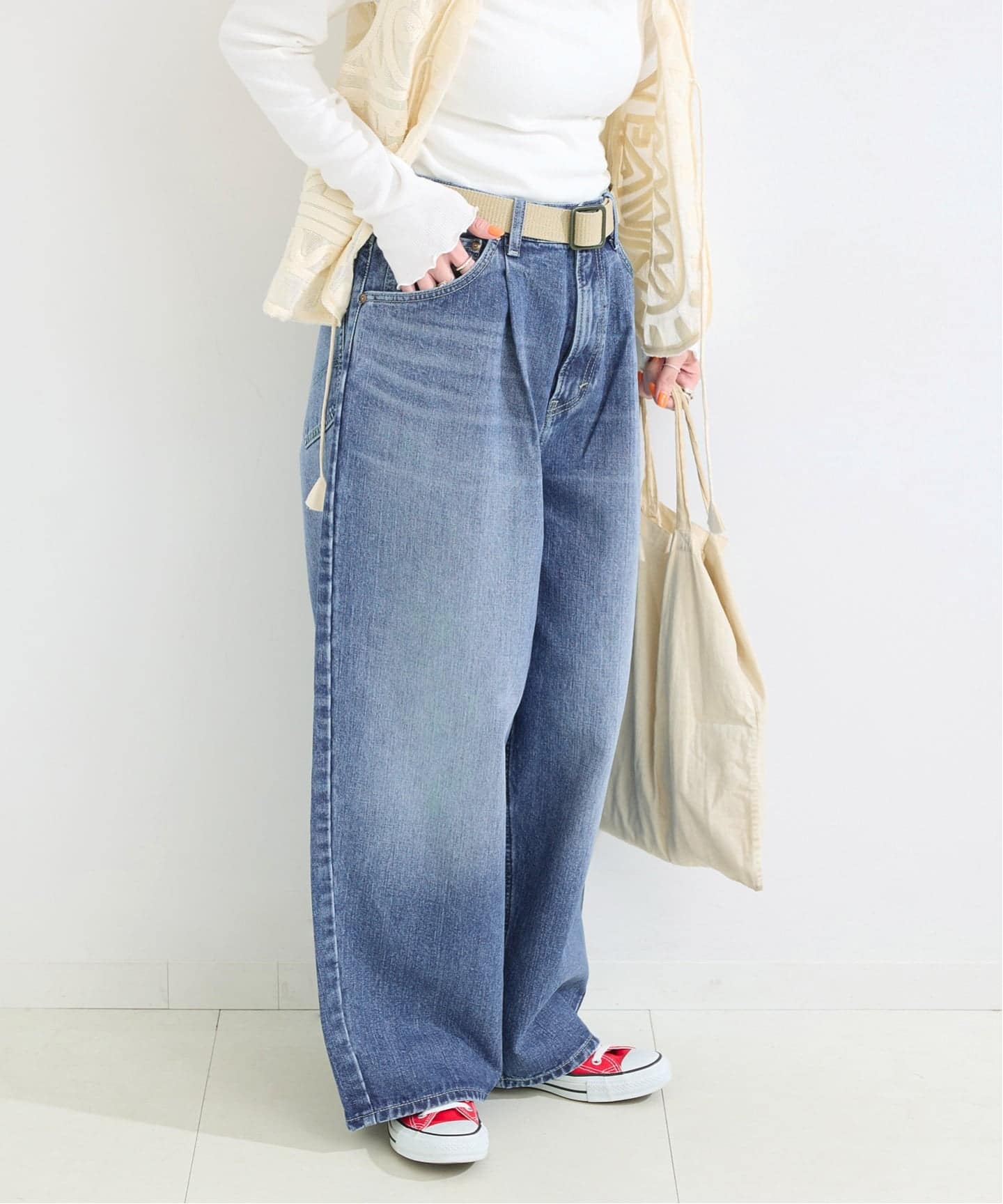 WEB＋一部店舗限定】ウォッシャブル / LEE / リー TUCK RIDERS PANTS