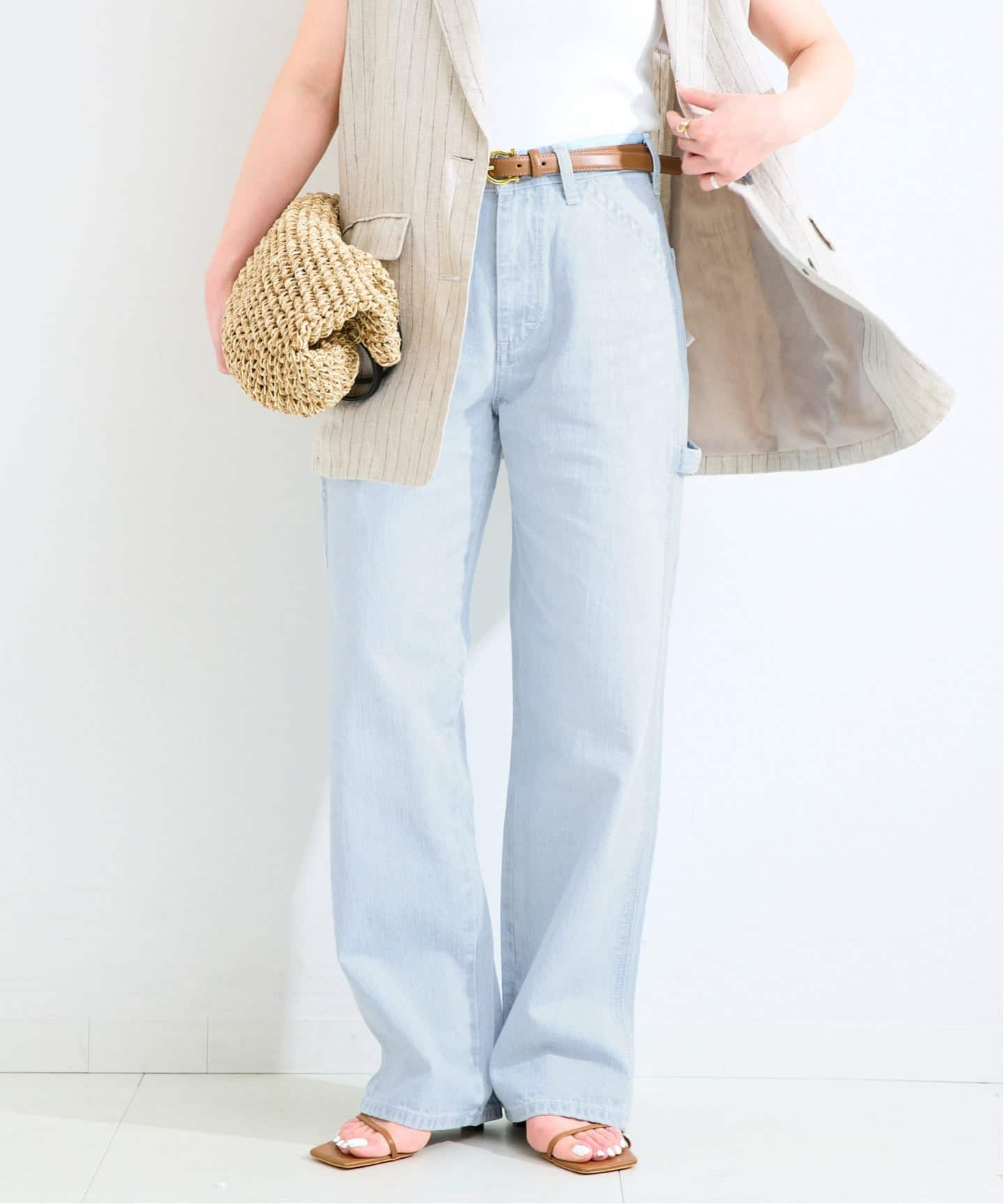 【新品タグ付き】B.C STOCK 別注 LEEペインターパンツ XS 紺 WEB＋一部店舗限定】ウォッシャブル / Lee / リー 別注 PAINTER PANTS