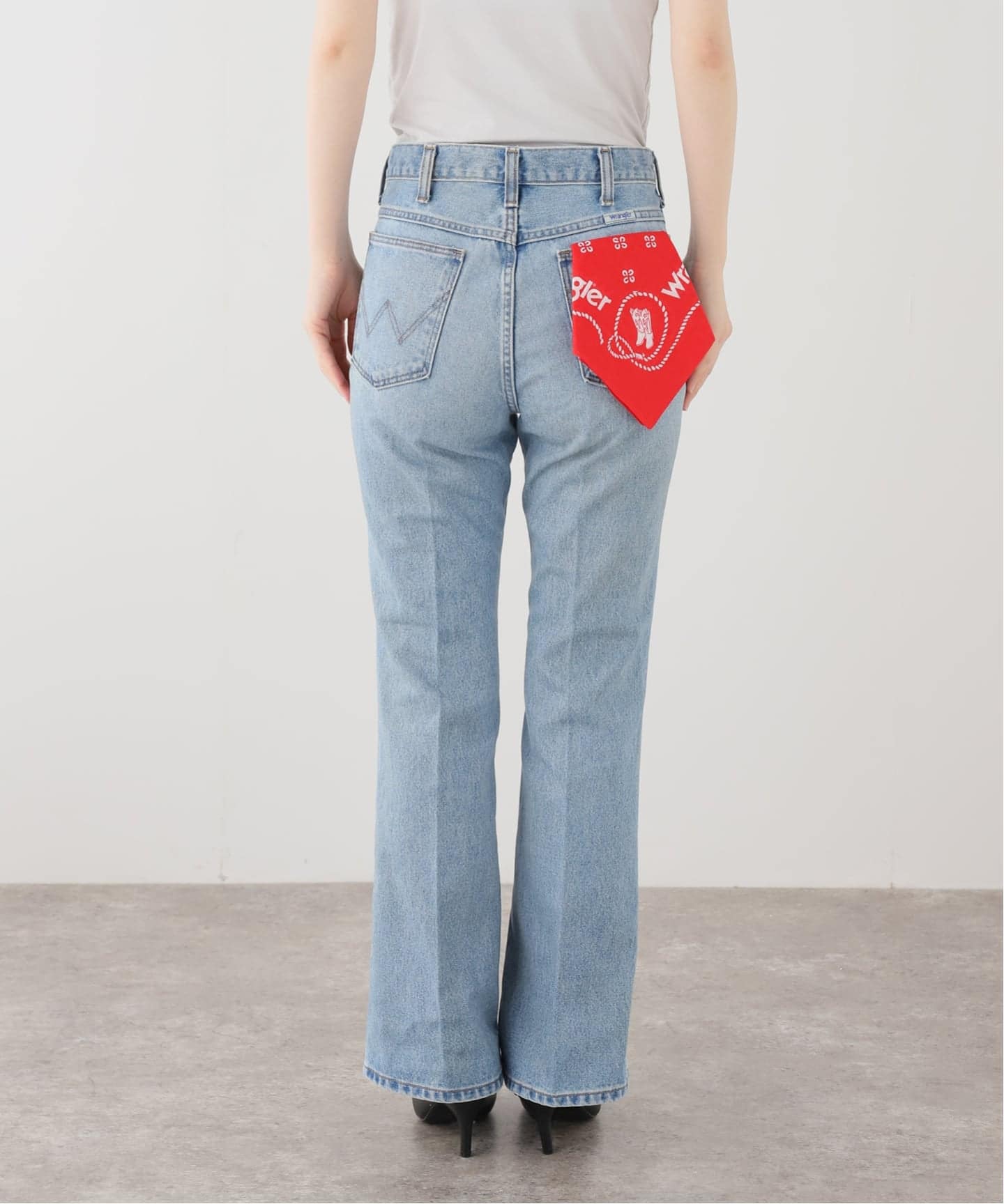 WEB＋一部店舗限定】Wrangler / ラングラー FLARE JEAN MidUSEDWash