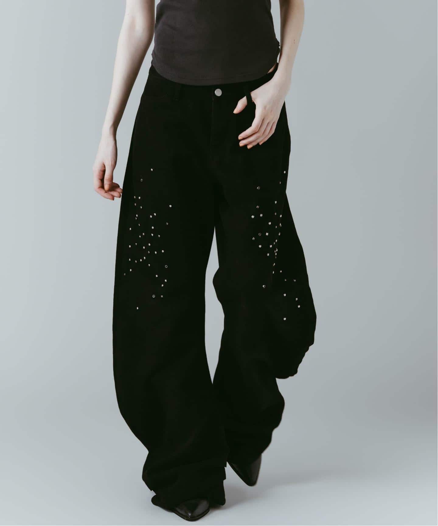 Knuth Marf / クヌースマーフ studded draped denim pants（デニム