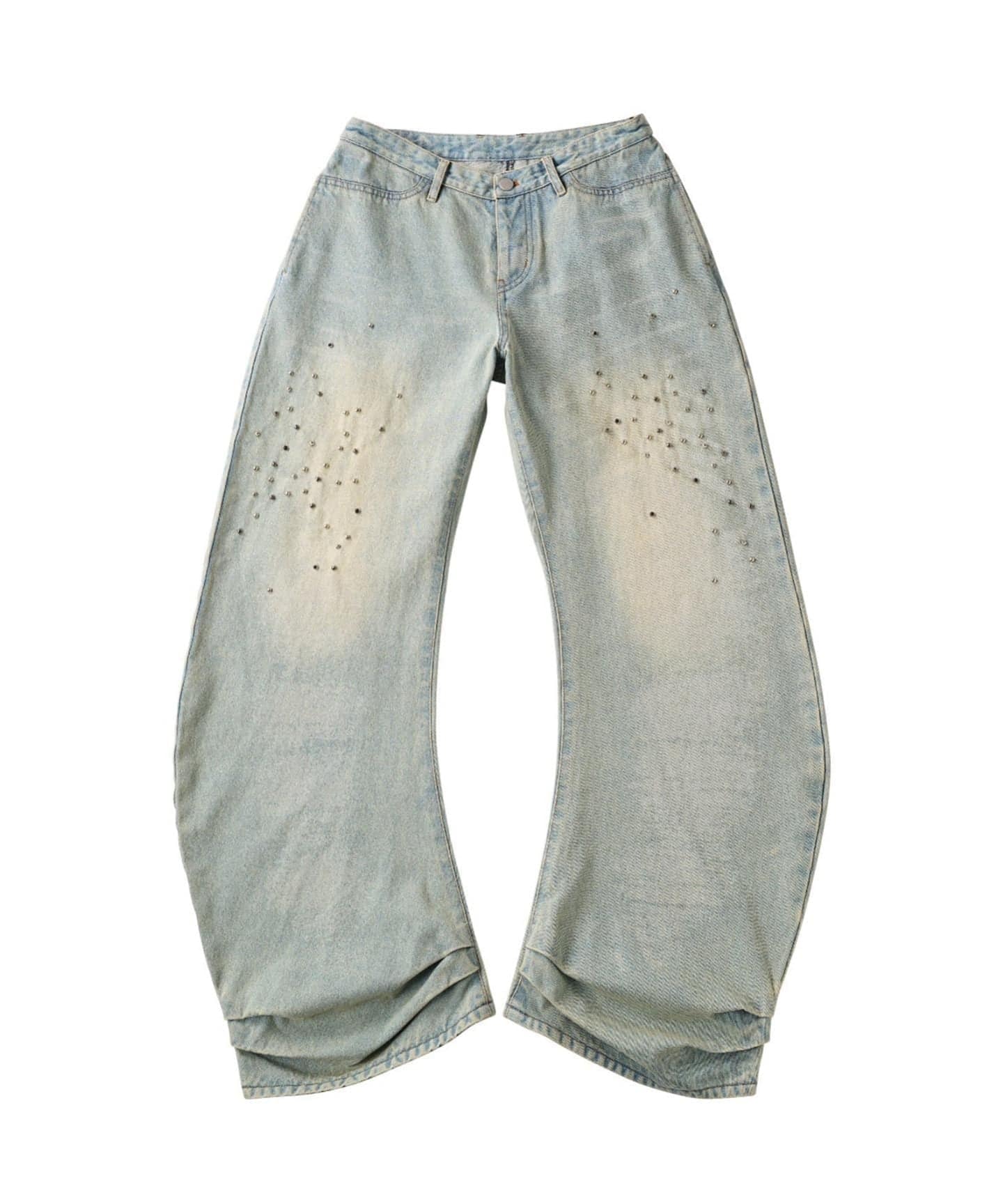Knuth Marf / クヌースマーフ studded draped denim pants（デニム