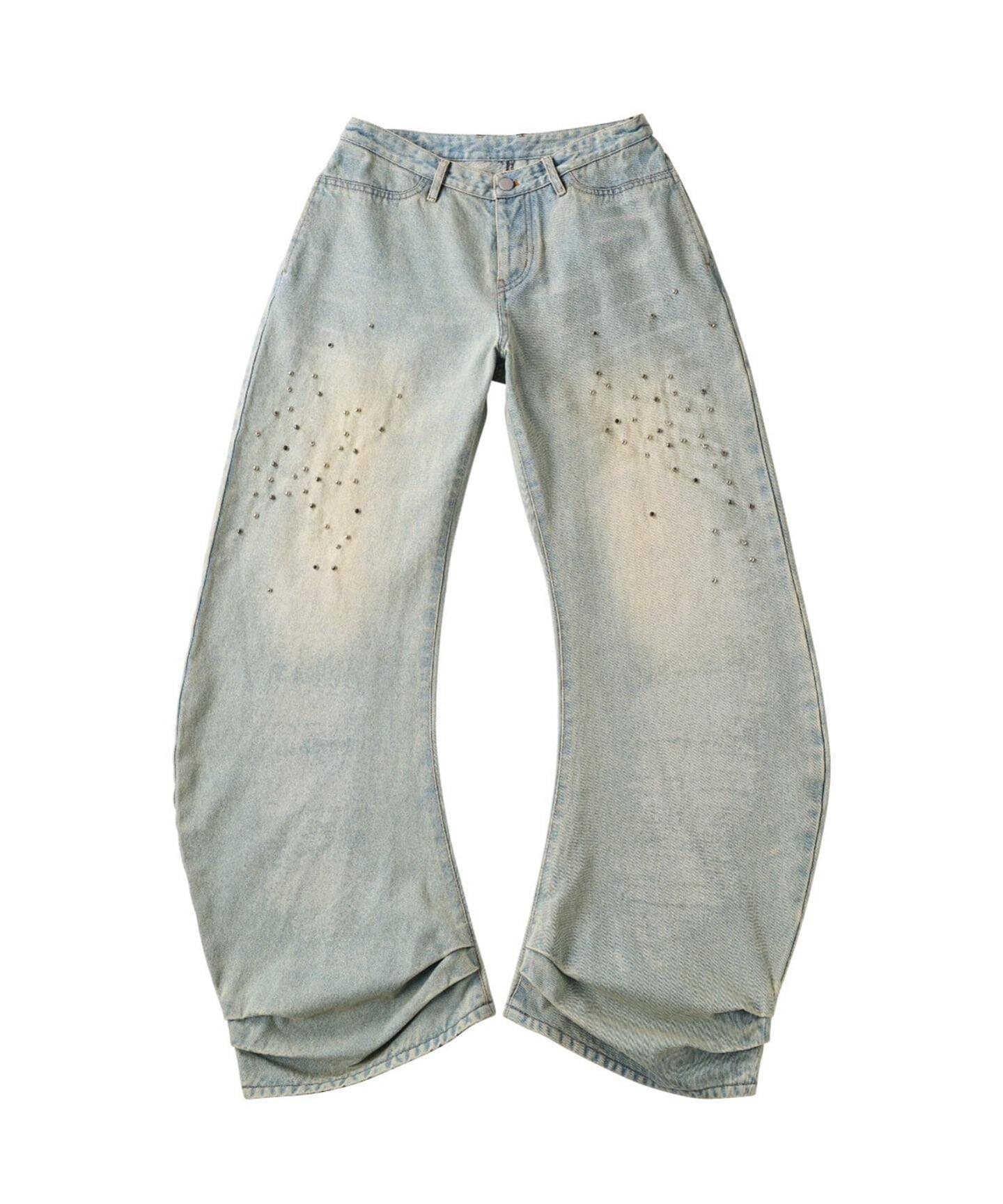Knuth Marf / クヌースマーフ studded draped denim pants（デニム 