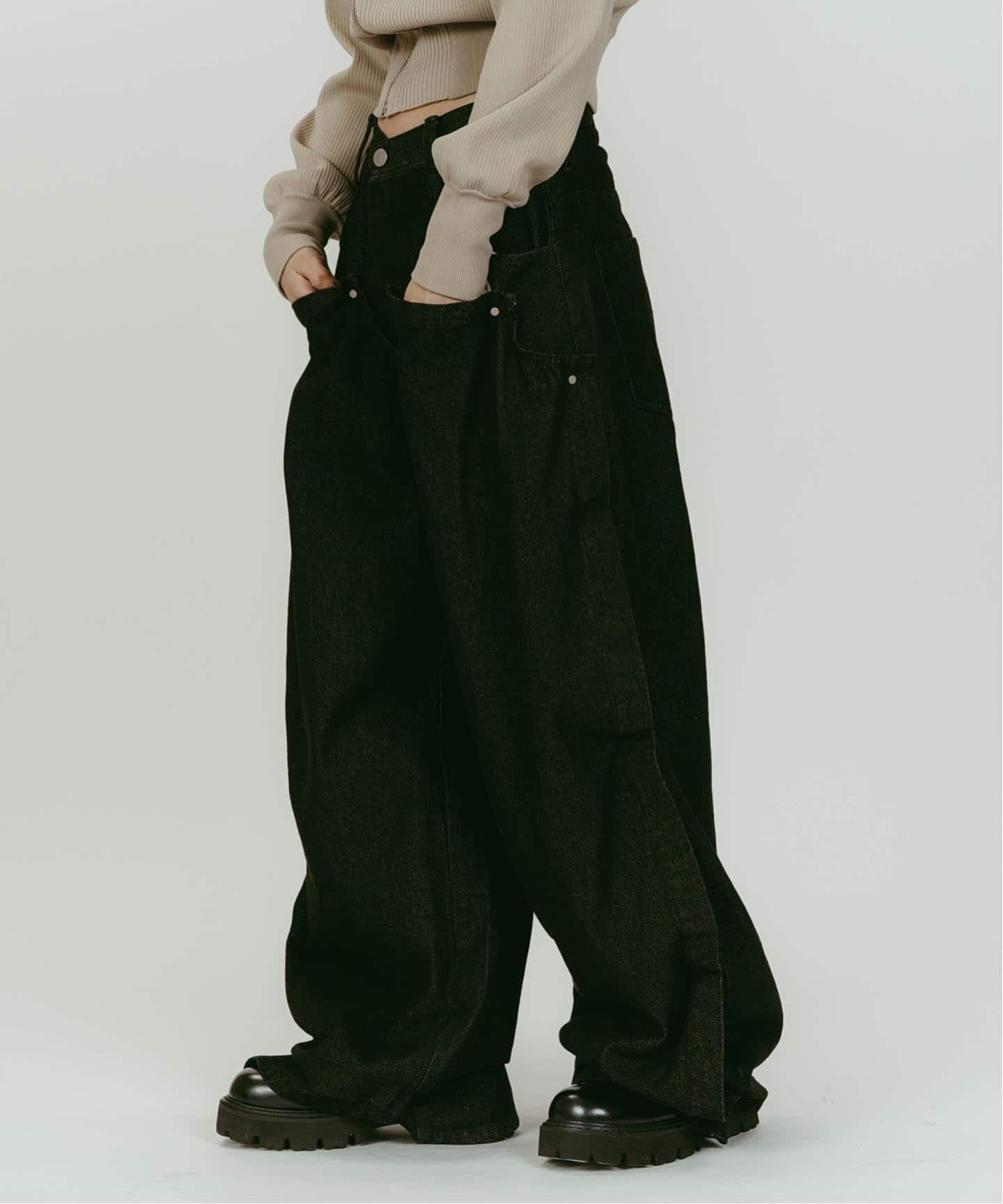 Knuth Marf/クヌースマーフ cling drape denim pants（デニムパンツ
