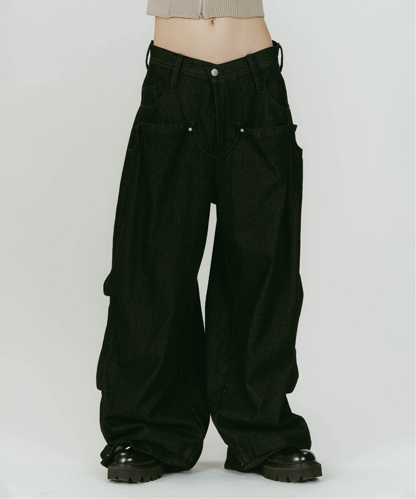 Knuth Marf パンツ Knuth Marf/クヌースマーフ cling drape denim pants（デニムパンツ