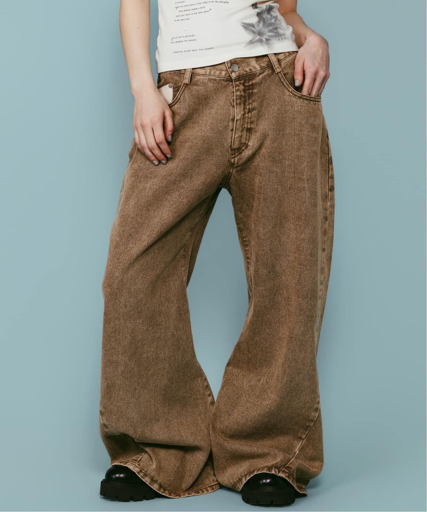 Knuth Marf / クヌースマーフ wide bell-bottom denim pants（デニム