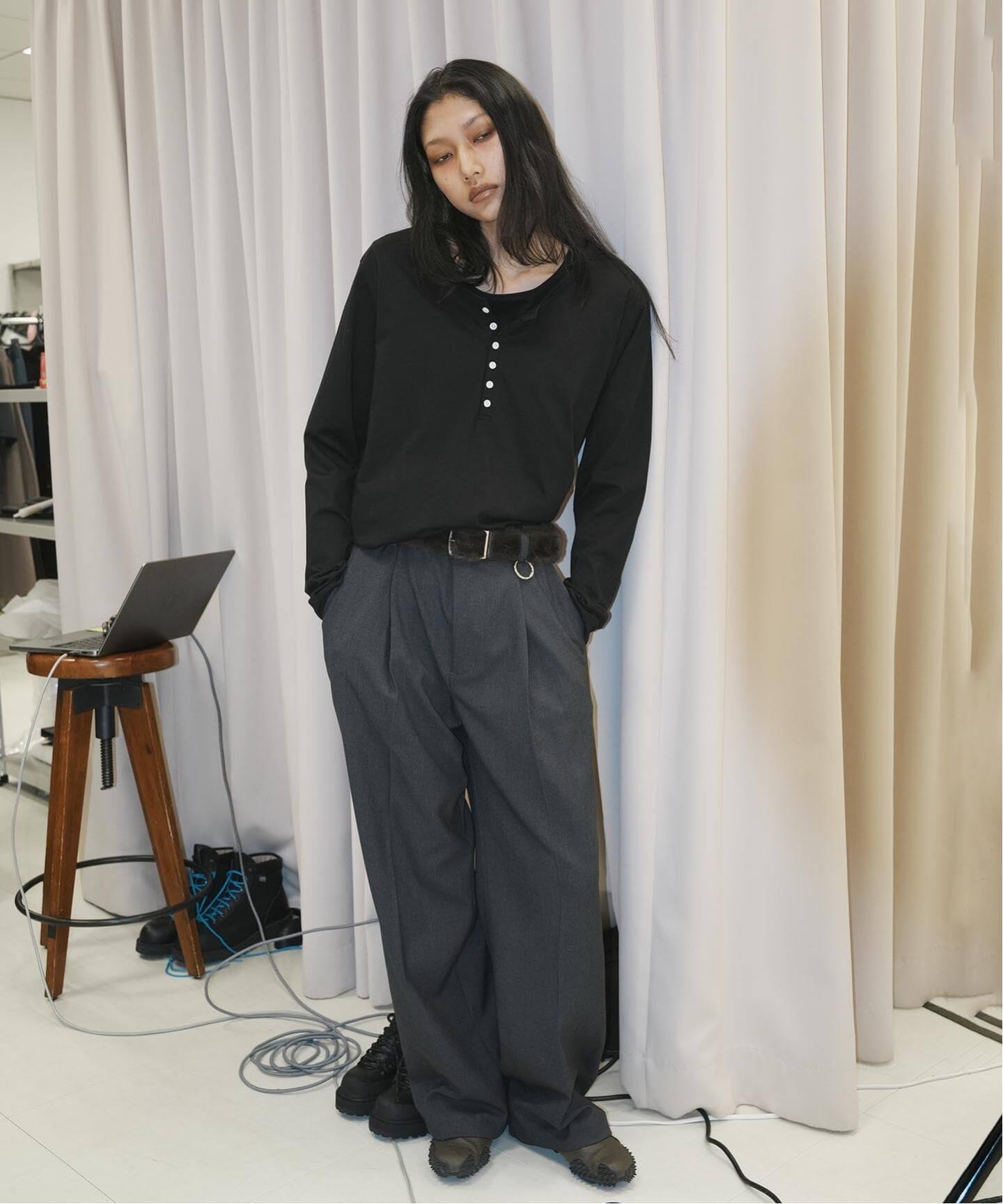 NOCTO ARCHIVE/ノクト アーカイブ TR One-tuck Wide Slacks