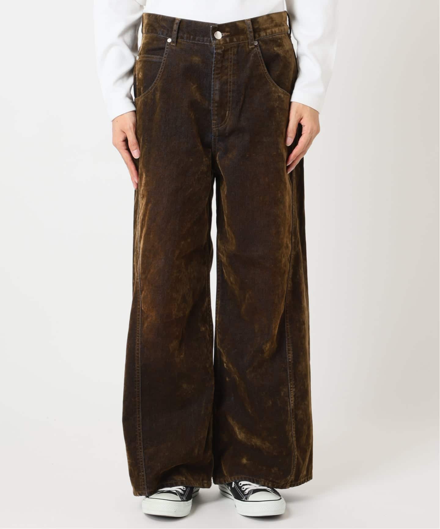 ≪予約≫NOCTO ARCHIVE/ノクト アーカイブ Cutting Flocky Wide Denim