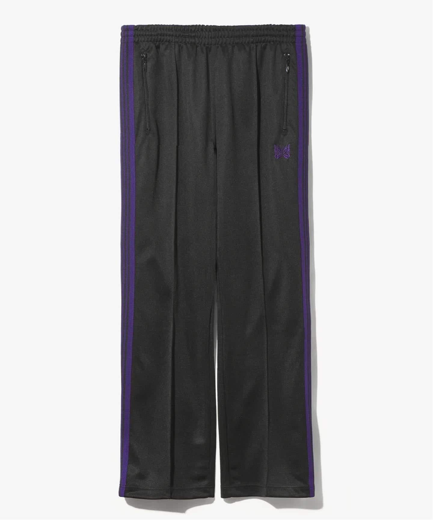 Needles ニードルズ トラックパンツ ブラック パープル M NEEDLES / ニードルズ Track Pant - Poly Smooth（ジャージ／トラック