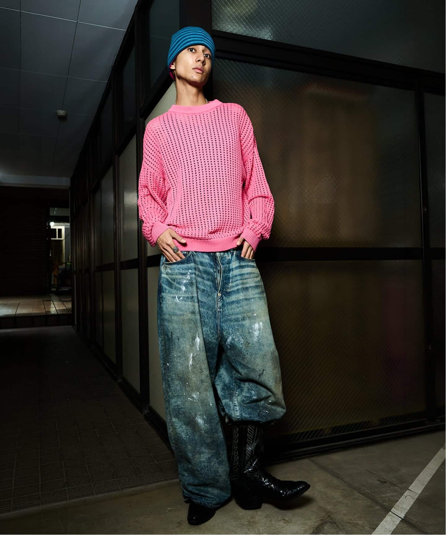 refomed / リフォメッド FRESH MAN DENIM WIDE PANTS PAINT（デニム