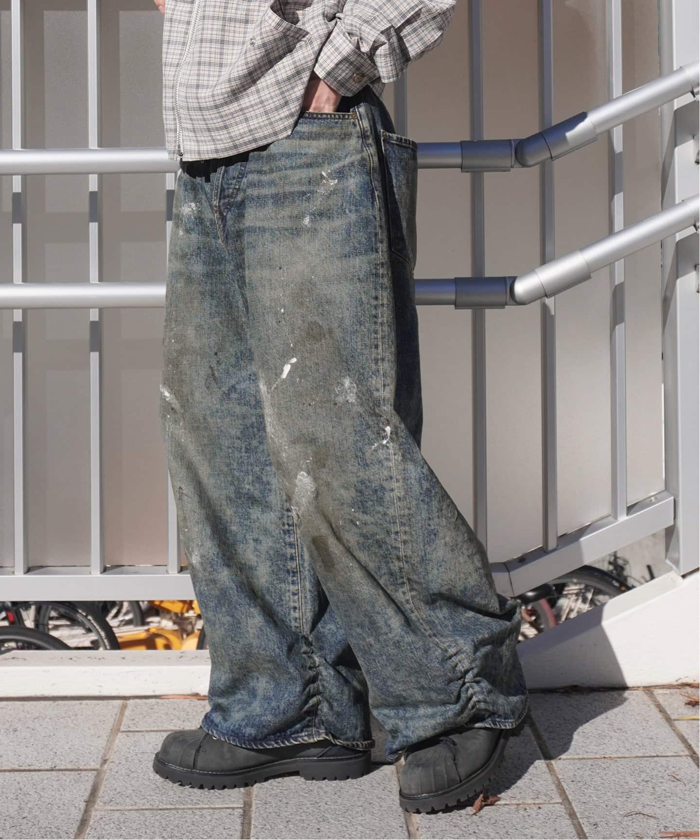 refomed / リフォメッド FRESH MAN DENIM WIDE PANTS PAINT（デニム