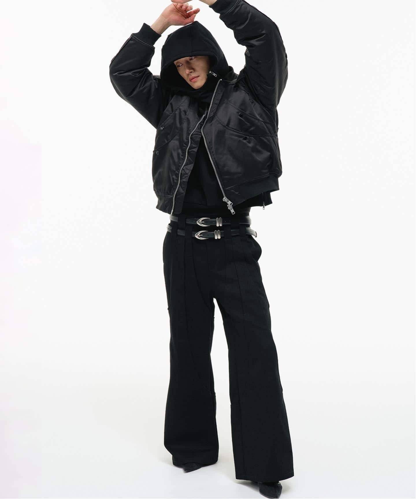 GOAT ESSENCE / ゴートエッセンス TUCK CURVED WIDE PANTS（スラックス