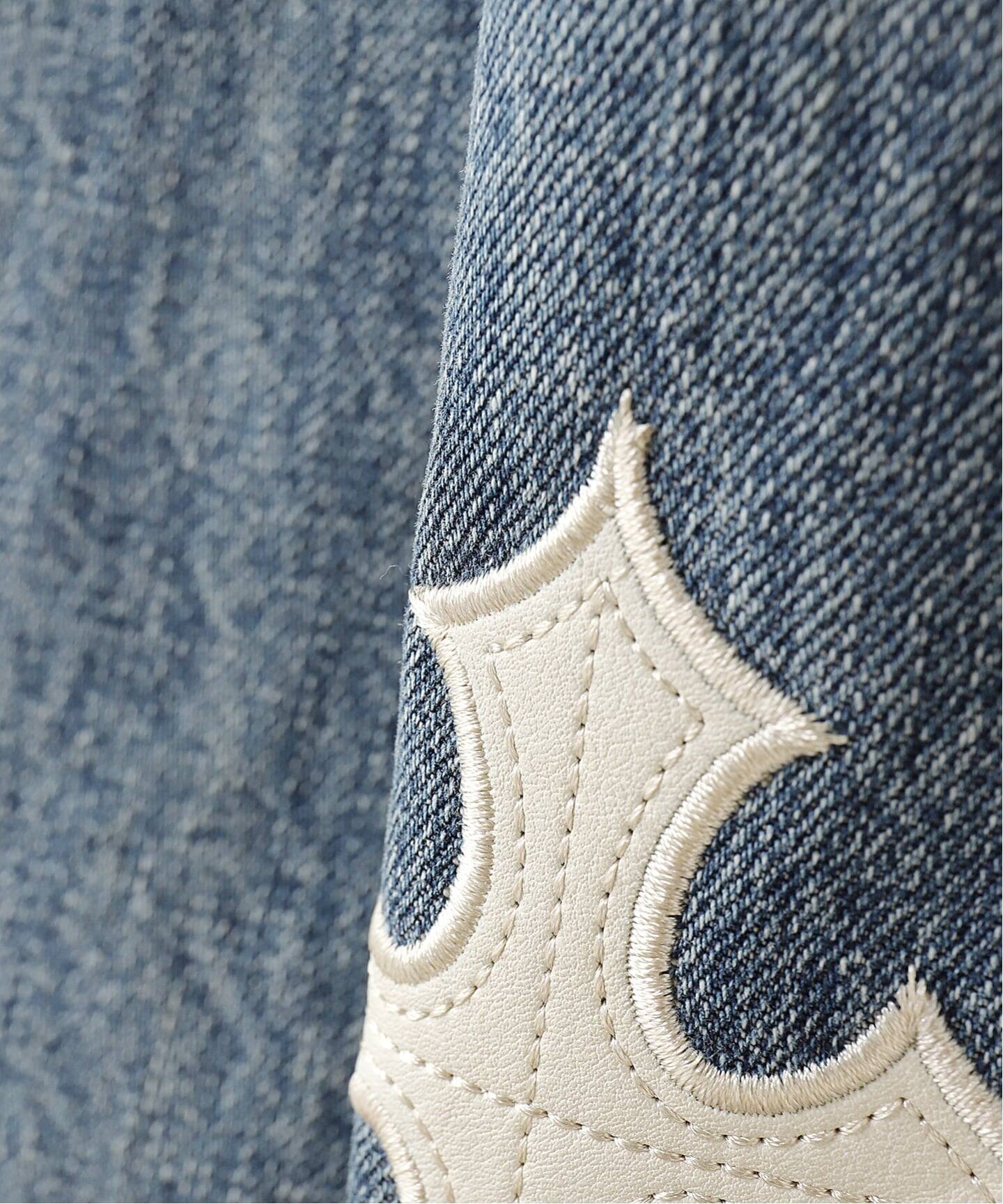 SUPPLIER / サプライヤー Cross Leather Patch Baggy Denim（デニム